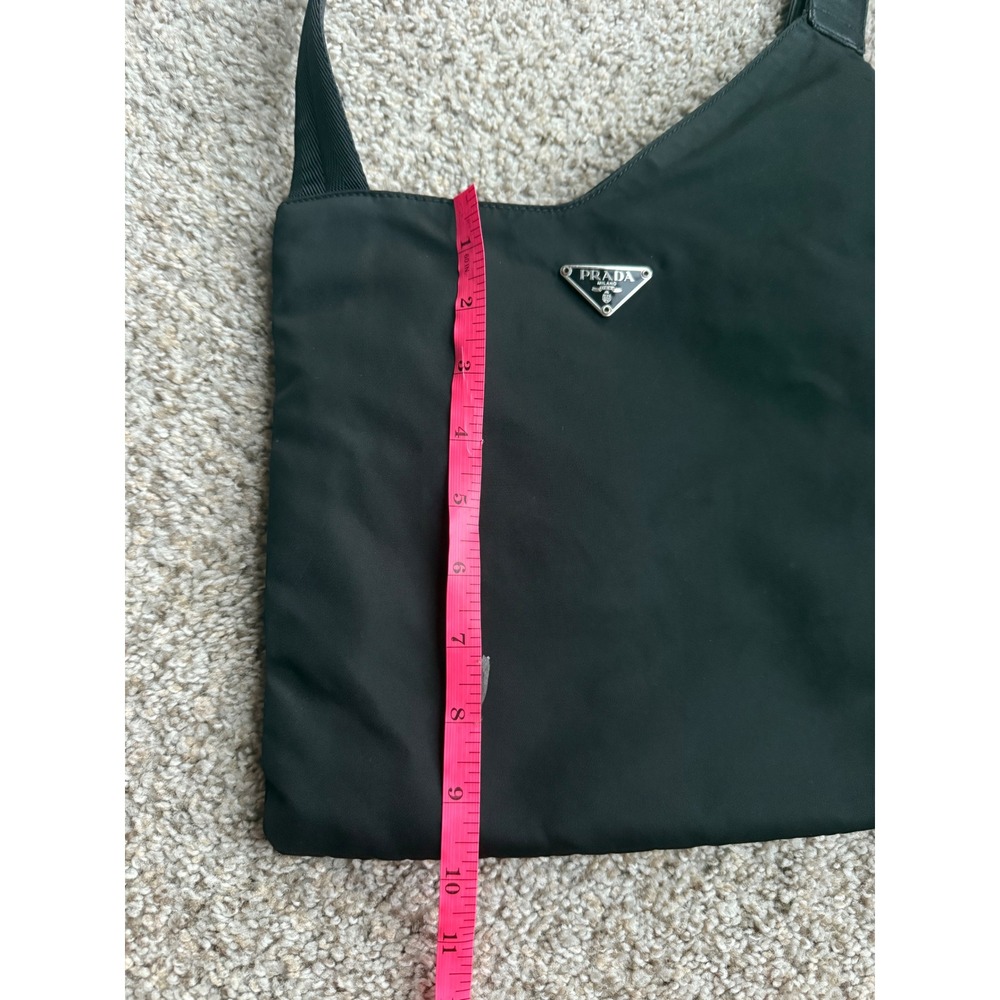 Prada Vintage Black Tessuto‎ Nylon Triangle Logo Crossbody Messenger sling Bag - Picture 13 of 15